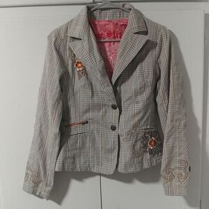 Love Stitch Embroidered Blazer
